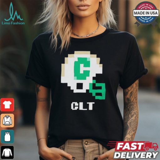 San Francisco 49ers Tecmo Charlotte 49ers Football Helmet Pixel Shirt