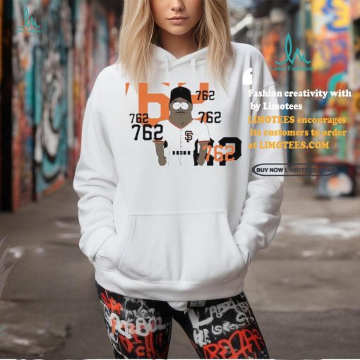 San Francisco Giants Barry Bonds 762 Career Home Run Cartoon Shirt