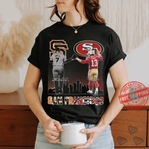 San Francisco Giants Blake Snell San Francisco 49ers Brock Purdy The Stars Signatures T shirt