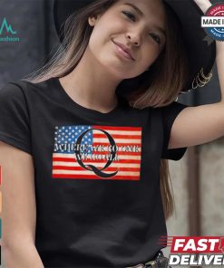 Sandi Bachom Q Where We Go One We Go All Usa Flag T shirt