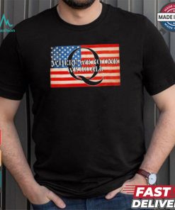 Sandi Bachom Q Where We Go One We Go All Usa Flag T shirt