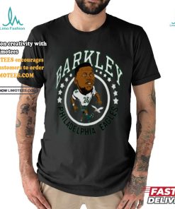 Saquon Barkley Philadelphia Eagles Homage Caricature Player Tri Blend T Shirt