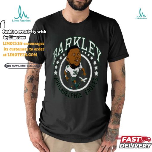 Saquon Barkley Philadelphia Eagles Homage Caricature Player Tri Blend T Shirt