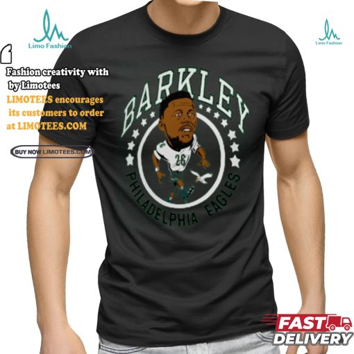 Saquon Barkley Philadelphia Eagles Homage Caricature Player Tri Blend T Shirt