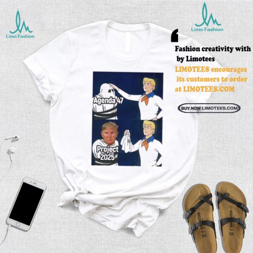 Scooby doo mask reveal Trump agenda 47 is project 2025 shirt