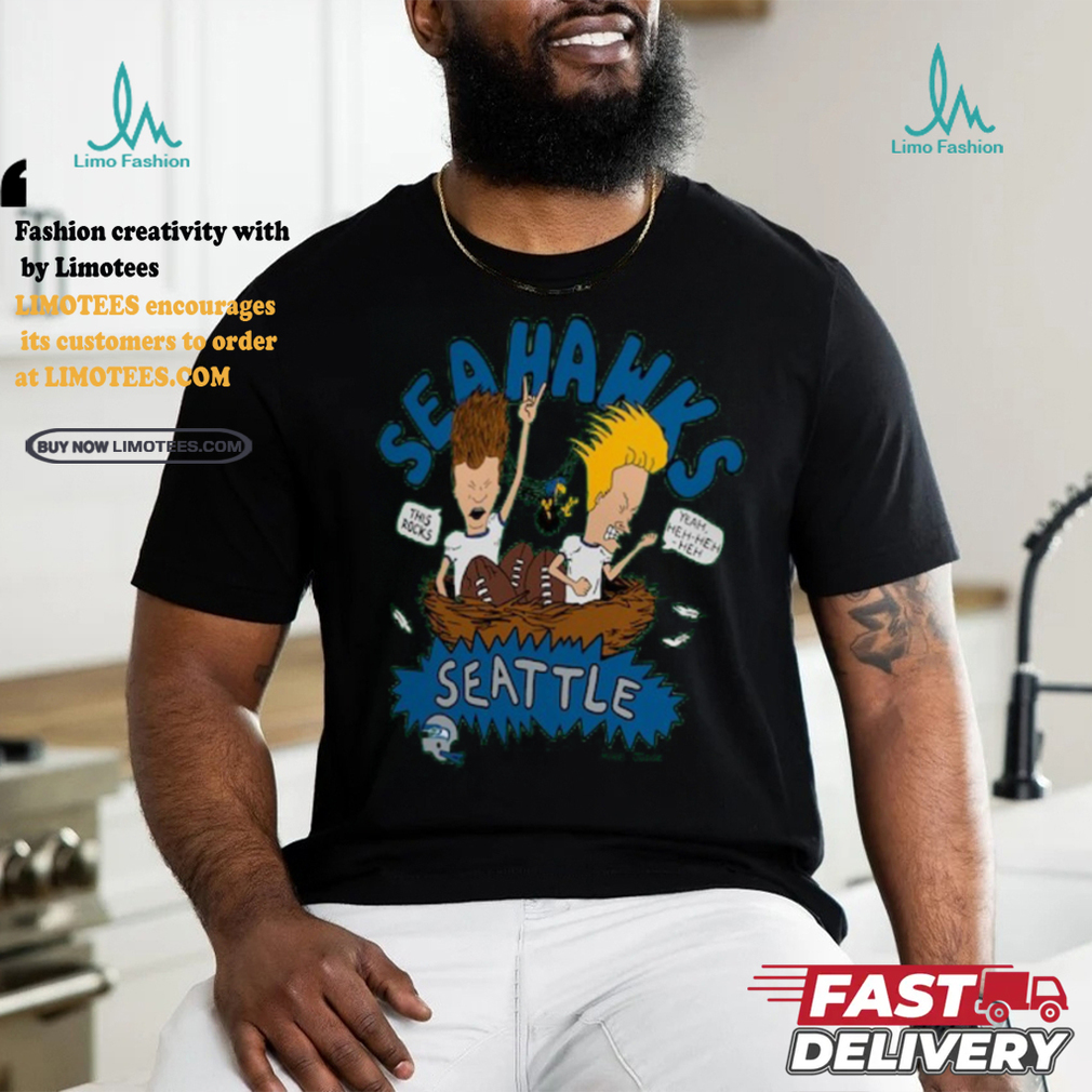 Seattle Seahawks NFL x Homage x Beavis and Butt Head Unisex Tri Blend T Shirt Seattle Seahawks NFL x Homage x Beavis and Butt Head Unisex Tri Blend T Shirt