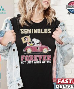 Seminoles Snoopy Fan Forever Not Just When We Win And Lose T Shirt