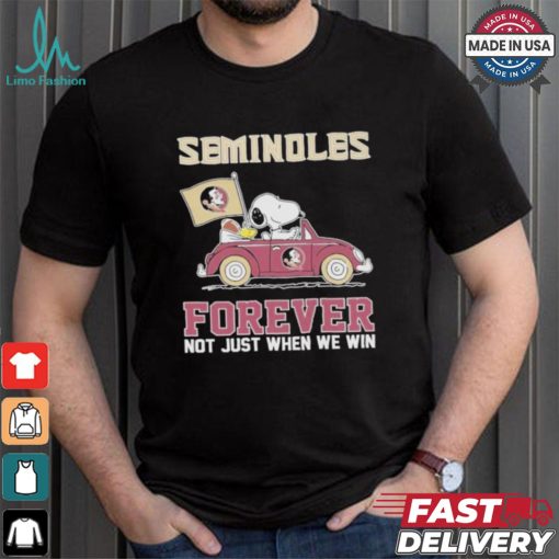 Seminoles Snoopy Fan Forever Not Just When We Win And Lose T Shirt