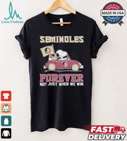 Seminoles Snoopy Fan Forever Not Just When We Win And Lose T Shirt