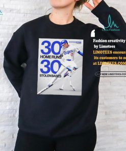 Shohei Ohtani Dodgers 30 Home Runs and 30 Stolen Bases poster shirt