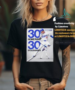 Shohei Ohtani Dodgers 30 Home Runs and 30 Stolen Bases poster shirt