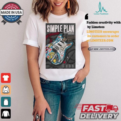 Simple plan north American tour 2024 poster shirt