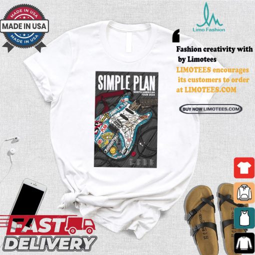 Simple plan north American tour 2024 poster shirt