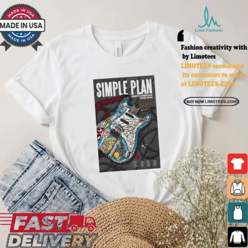 Simple plan north American tour 2024 poster shirt