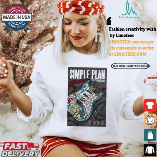 Simple plan north American tour 2024 poster shirt