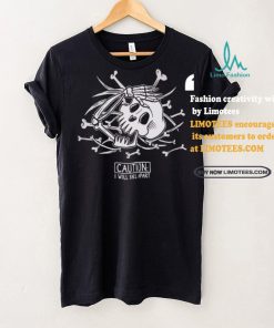 Skull bone caution I will fall apart classic shirt