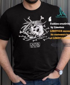 Skull bone caution I will fall apart classic shirt