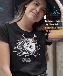 Skull bone caution I will fall apart classic shirt