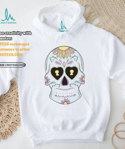 Sky Blue Sugar Skull with Purple Yellow flower T Shirt, hoodie, sweater, long sleeve and tank top Sky Blue Sugar Skull with Purple Yellow flower T Shirt