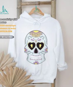 Sky Blue Sugar Skull with Purple Yellow flower T Shirt, hoodie, sweater, long sleeve and tank top Sky Blue Sugar Skull with Purple Yellow flower T Shirt
