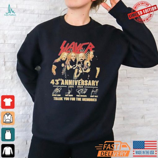 Slayer 43rd Anniversary Thank you for the memories Shirt