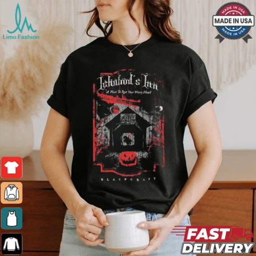 Sleepy Hollow Ichabod’s Inn A Place To Rest Your Weary Head Blackcraft Halloween T shirt