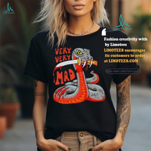 Snake Very Very Mad Cartoon Design Shirt