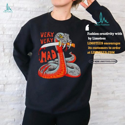Snake Very Very Mad Cartoon Design Shirt