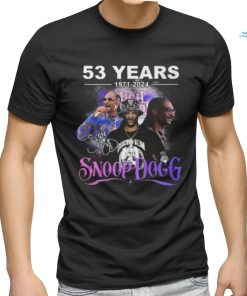 Snoop Dogg Rapper 53 Years 1971 2024 T Shirt