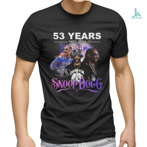 Snoop Dogg Rapper 53 Years 1971 2024 T Shirt