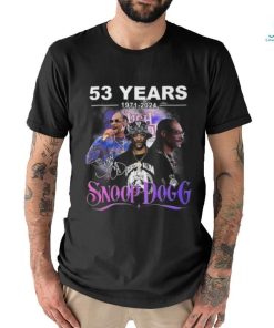 Snoop Dogg Rapper 53 Years 1971 2024 T Shirt