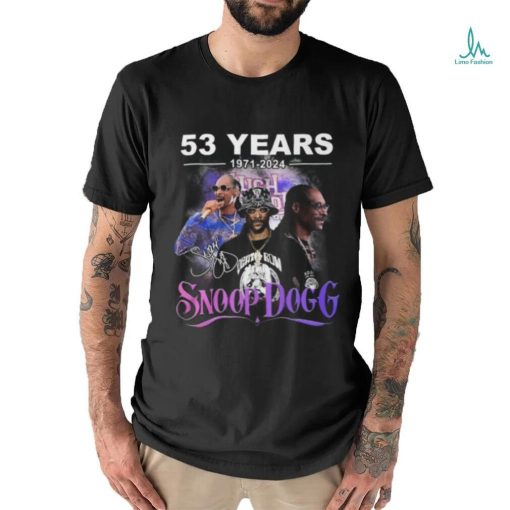Snoop Dogg Rapper 53 Years 1971 2024 T Shirt