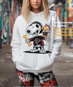 Snoopy And Woodstock Skeletons With Atlanta Falcons Shirt
