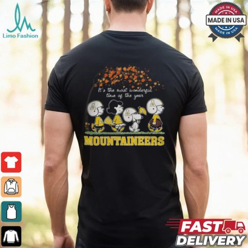 Snoopy Peanuts X Appalachian State Mountaineers Fall It’S The Most Beautiful Time Of The Year Shirt