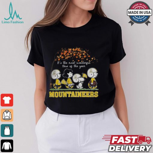 Snoopy Peanuts X Appalachian State Mountaineers Fall It’S The Most Beautiful Time Of The Year Shirt