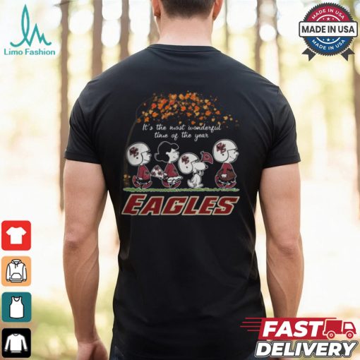 Snoopy Peanuts X Boston College Eagles Fall It’S The Most Beautiful Time Of The Year Shirt