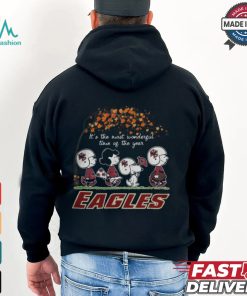 Snoopy Peanuts X Boston College Eagles Fall It'S The Most Beautiful Time Of The Year Shirt