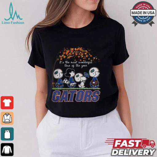 Snoopy Peanuts X Florida Gators Fall It’S The Most Beautiful Time Of The Year Shirt