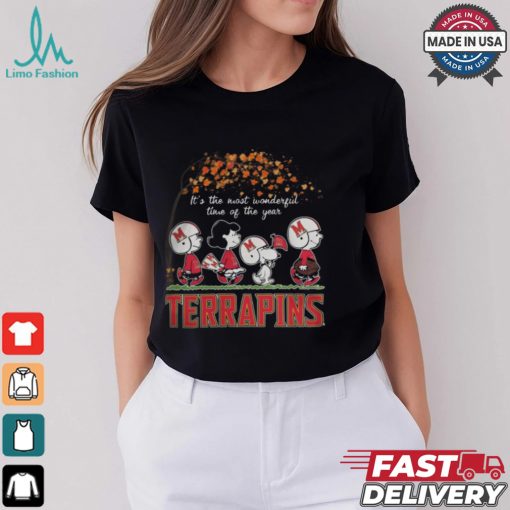 Snoopy Peanuts X Maryland Terrapins Fall It’S The Most Beautiful Time Of The Year Shirt