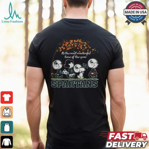 Snoopy Peanuts X Michigan State Spartans Fall It’S The Most Beautiful Time Of The Year Shirt