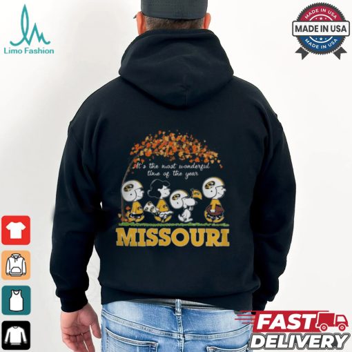 Snoopy Peanuts X Missouri Tigers Fall It’S The Most Beautiful Time Of The Year shirt