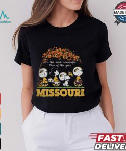 Snoopy Peanuts X Missouri Tigers Fall It'S The Most Beautiful Time Of The Year shirt