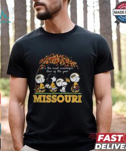Snoopy Peanuts X Missouri Tigers Fall It'S The Most Beautiful Time Of The Year shirt