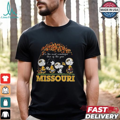 Snoopy Peanuts X Missouri Tigers Fall It’S The Most Beautiful Time Of The Year shirt