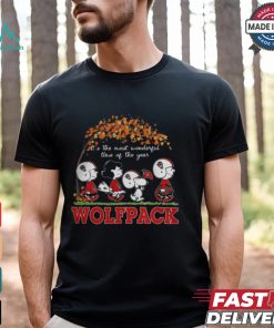 Snoopy Peanuts X NC State Wolfpack Fall It'S The Most Beautiful Time Of The Year Shirt