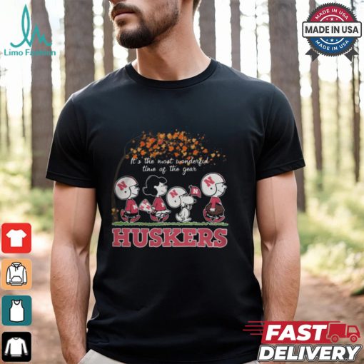 Snoopy Peanuts X Nebraska Cornhuskers Fall It’S The Most Beautiful Time Of The Year Shirt