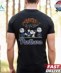 Snoopy Peanuts X Pitt Panthers Fall It'S The Most Beautiful Time Of The Year Shirt