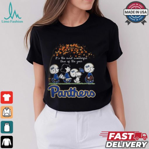 Snoopy Peanuts X Pitt Panthers Fall It’S The Most Beautiful Time Of The Year Shirt