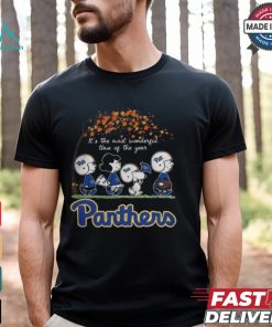 Snoopy Peanuts X Pitt Panthers Fall It'S The Most Beautiful Time Of The Year Shirt