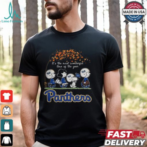 Snoopy Peanuts X Pitt Panthers Fall It’S The Most Beautiful Time Of The Year Shirt